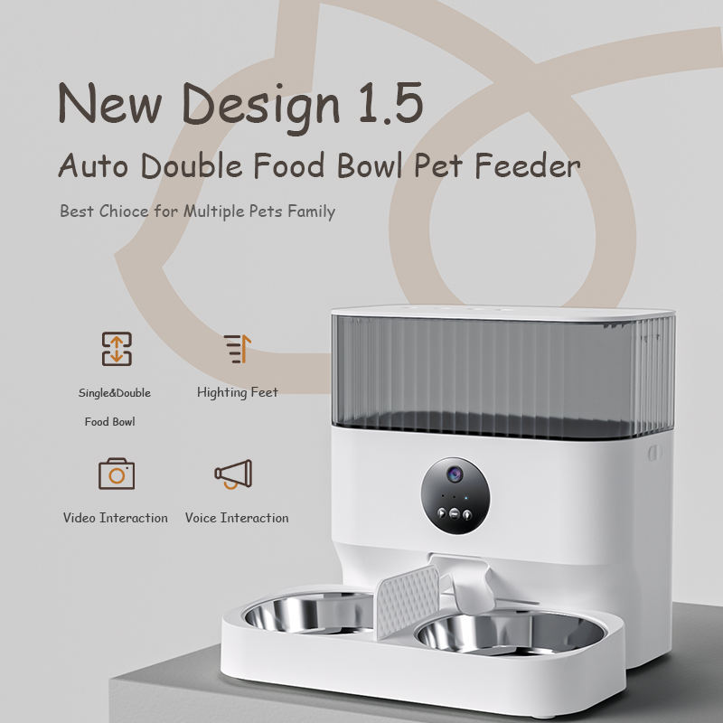 Best Seller 5L Automatic Pet Feeder 1080P Video Camera Pet Bowls Timing Feeding Cat Feeder