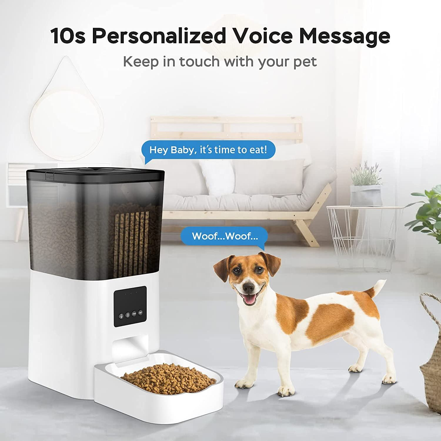 Smart Life APP Real-time Video Automatic Pet Bowls Clog-Free Design Pet Feeder